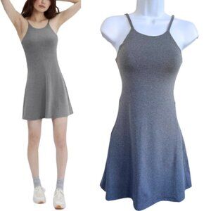 GIRLFRIEND COLLECTIVE Naomi Workout Dress in Gravel Heather Grey Size XS